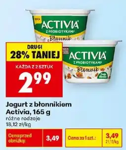Biedronka Polsko Activia jogurt z błonnikiem nabídka