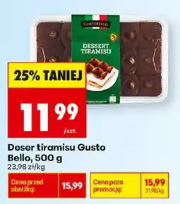Biedronka Polsko Deser tiramisu Gusto Bello nabídka