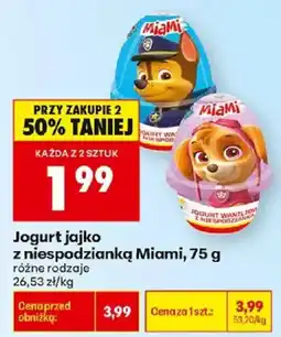 Biedronka Polsko Jogurt jajko z niespodzianká Miami nabídka