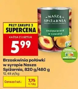 Biedronka Polsko Nasza Spiżarnia brzoskwinia połówki w syropie nabídka