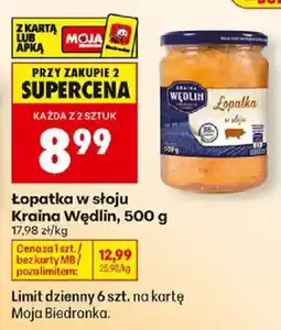 Biedronka Polsko Kraina Wędlin Łopatka w słoju nabídka