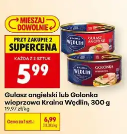 Biedronka Polsko Kraina Wędlin gulasz angielski lub golonka wieprzowa nabídka