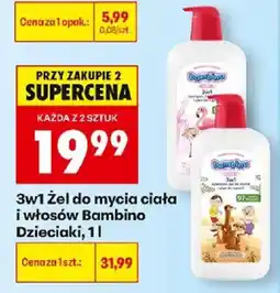 Biedronka Polsko Bambino 3w1 Żel do mycia ciała i włosów nabídka