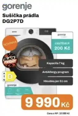 Expert gorenje sušička prádla dg2p7d nabídka