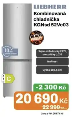 Expert Liebherr kombinovaná chladnička KGNsd 52Vc03 nabídka