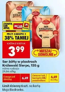 Biedronka Polsko Królewski Sierpc ser żółty w plastrach nabídka