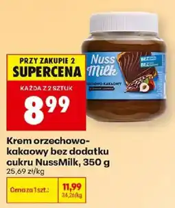 Biedronka Polsko NussMilk krem orzechowo-kakaowy bez dodatku cukru nabídka