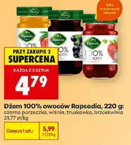 Biedronka Polsko Rapsodia Džem 100% owoców nabídka