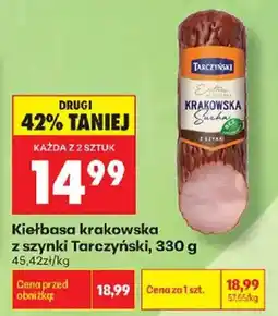 Biedronka Polsko Tarczyński kiełbasa krakowska z szynki nabídka