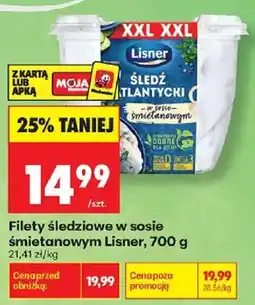 Biedronka Polsko Lisner filety śledziowe w sosie śmietanowym nabídka