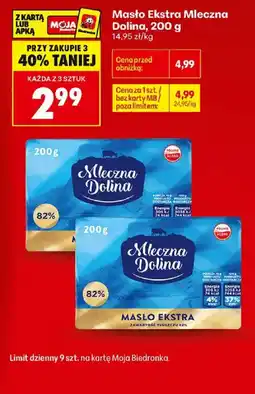 Biedronka Polsko Mleczna Dolina Masło Ekstra nabídka