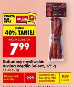 Biedronka Polsko Kraina Wędlin Kabanosy myśliwskie nabídka