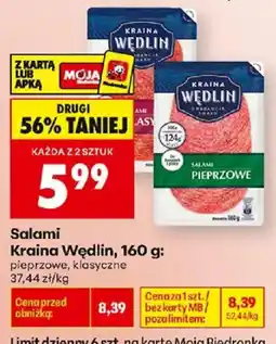 Biedronka Polsko Kraina Wędlin salami pieprzowe nabídka