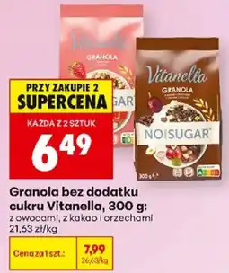 Biedronka Polsko Vitanella granola bez dodatku cukru nabídka