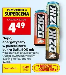 Biedronka Polsko Dzik napój energetyczny nabídka