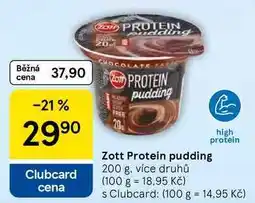 Tesco Zott Protein pudding nabídka