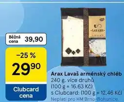 Tesco Arax Lavaš arménský chléb nabídka