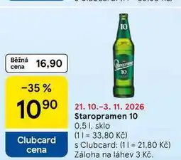 Tesco Staropramen 10 nabídka