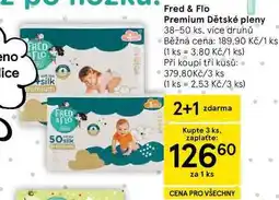 Tesco Fred & Flo Premium Dětské pleny, 38-50 ks nabídka