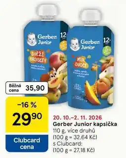 Tesco Gerber Junior kapsička nabídka