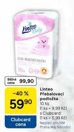 Tesco Linteo Přebalovací podložka, 10 ks nabídka
