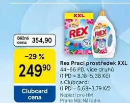 Tesco Rex Prací prostředek XXL, 44-66 PD nabídka