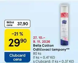 Tesco Bella Cotton Odličovací tampony, 80 ks nabídka
