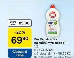 Tesco Pur Prostředek na ruční mytí nádobí nabídka