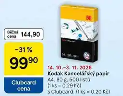 Tesco Kodak Kancelářský papír, A4, 80 g. 500 listů nabídka