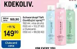 Tesco Schwarzkopf Taft Osvěžující sprej, 150 ml, více druhů nabídka