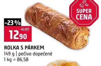ROLKA S PÁRKEM 149 g pečivo dopečené