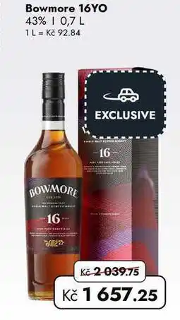 TRAVEL FREE Bowmore 16YO 43% nabídka