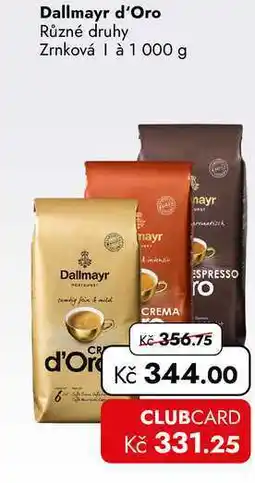 TRAVEL FREE Dallmayr d'Oro Různé druhy Zrnková à nabídka