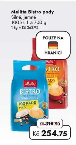 TRAVEL FREE Melitta Bistro pody Silné, jemné 100 ks 1 à nabídka