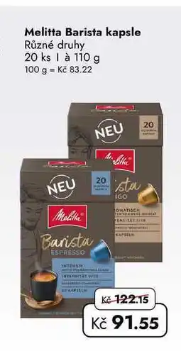 TRAVEL FREE Melitta Barista kapsle Různé druhy 20 ks nabídka