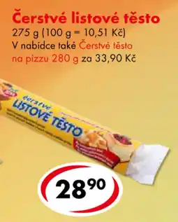 CBA Čerstvé listové těsto nabídka