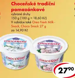 CBA Chocenske pomazankove nabídka