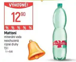 Globus Mattoni minerální voda neochucená nabídka
