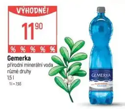 Globus Gemerka přírodní minerální voda nabídka