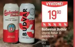 Globus Budweiser Budvar Original, Budvar 33 světlý ležák nabídka