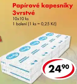CBA Papírové kapesníky 3vrstvé nabídka