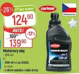 Globus Carlson motorový olej nabídka