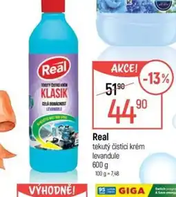 Globus Real tekutý čistící krém levandule nabídka
