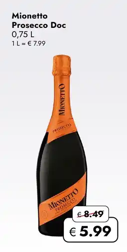 TRAVEL FREE Mionetto Prosecco Doc nabídka