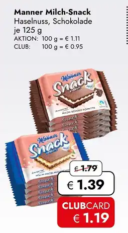 TRAVEL FREE Manner Milch-Snack Haselnuss, Schokolade nabídka