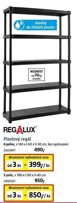 Regalux plastový regál