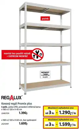 Bauhaus Regalux Kovový regál Promix plus nabídka