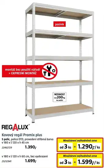 Regalux Kovový regál Promix plus