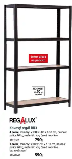 Bauhaus Regalux kovový regál RR3 nabídka