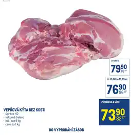 Makro Vepřová kýta bez kosti nabídka